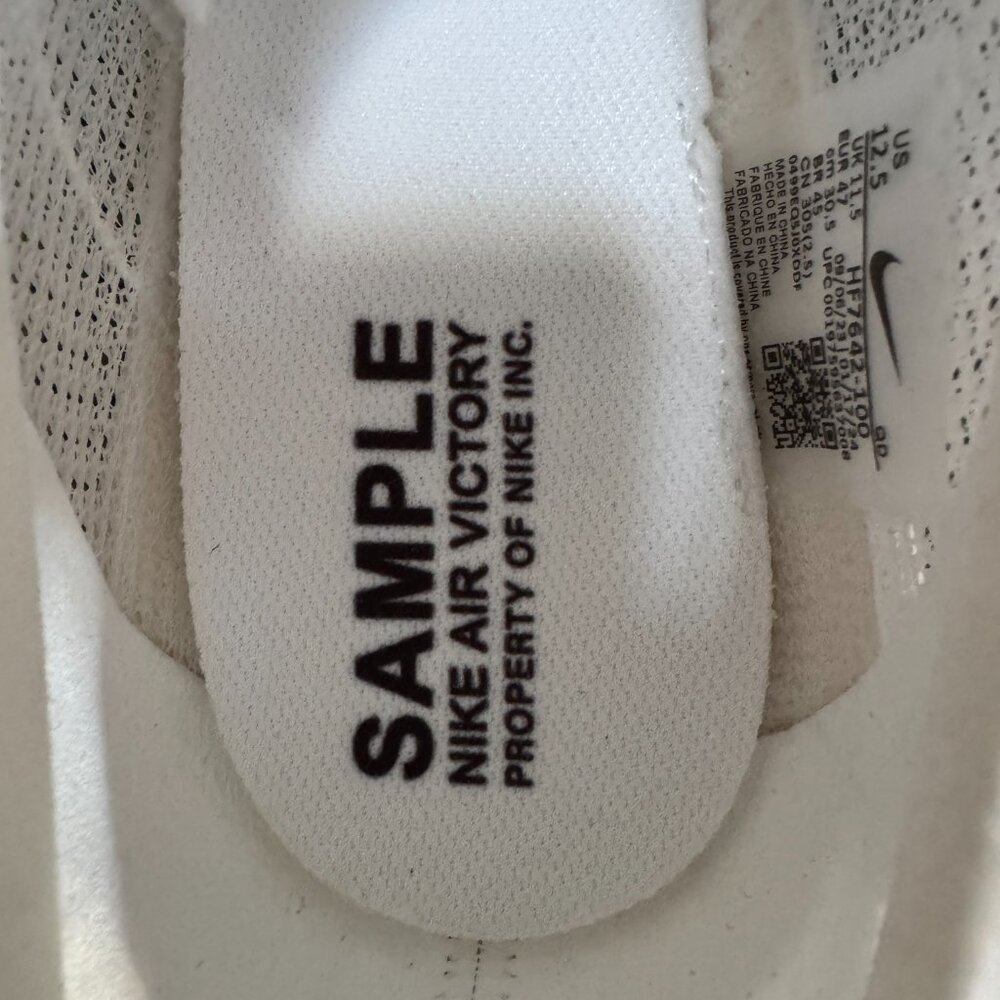 Nike Air Zoom Victory 2 Prototype Sample Track Spikes White HF7642-100 Men 12.5 - Picture 6 of 11